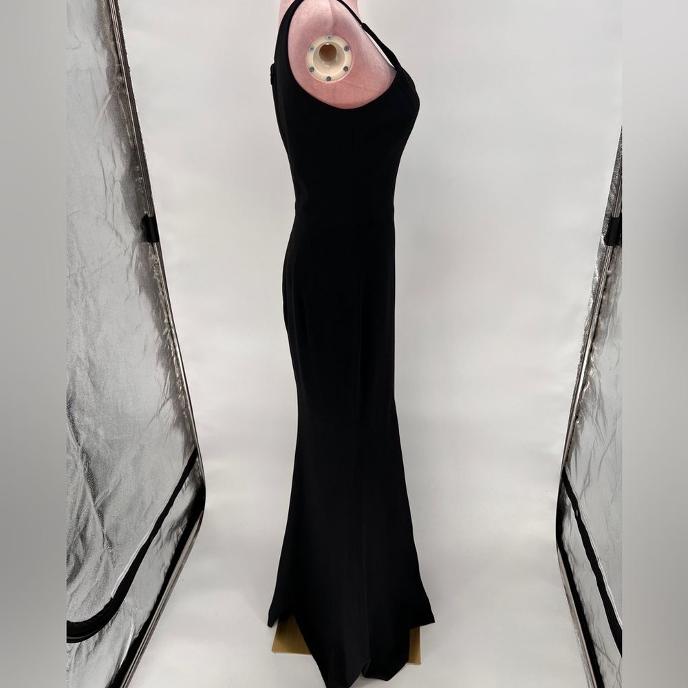 NWT Dress The Population Iris Slit Crepe Gown - Picture 9 of 15